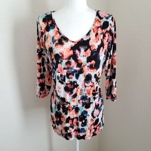 Cynthia Rowley PLUS Watercolor Marbled Hi-Lo Top